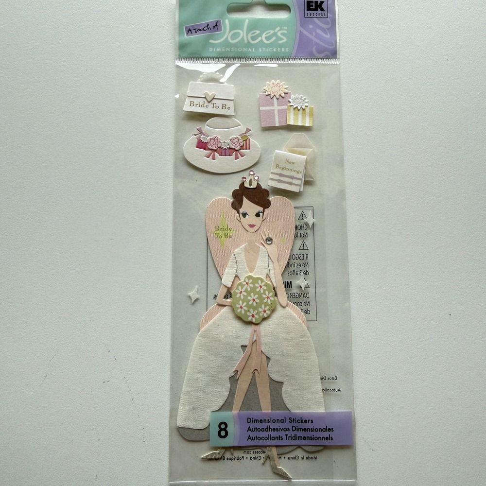 Jolee's Boutique EK Success Bridal Shower Dimensional Stickers 8pc SPJJ049